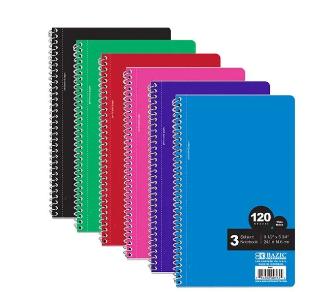 LIBRETA ESPIRAL CON SEPARADORES