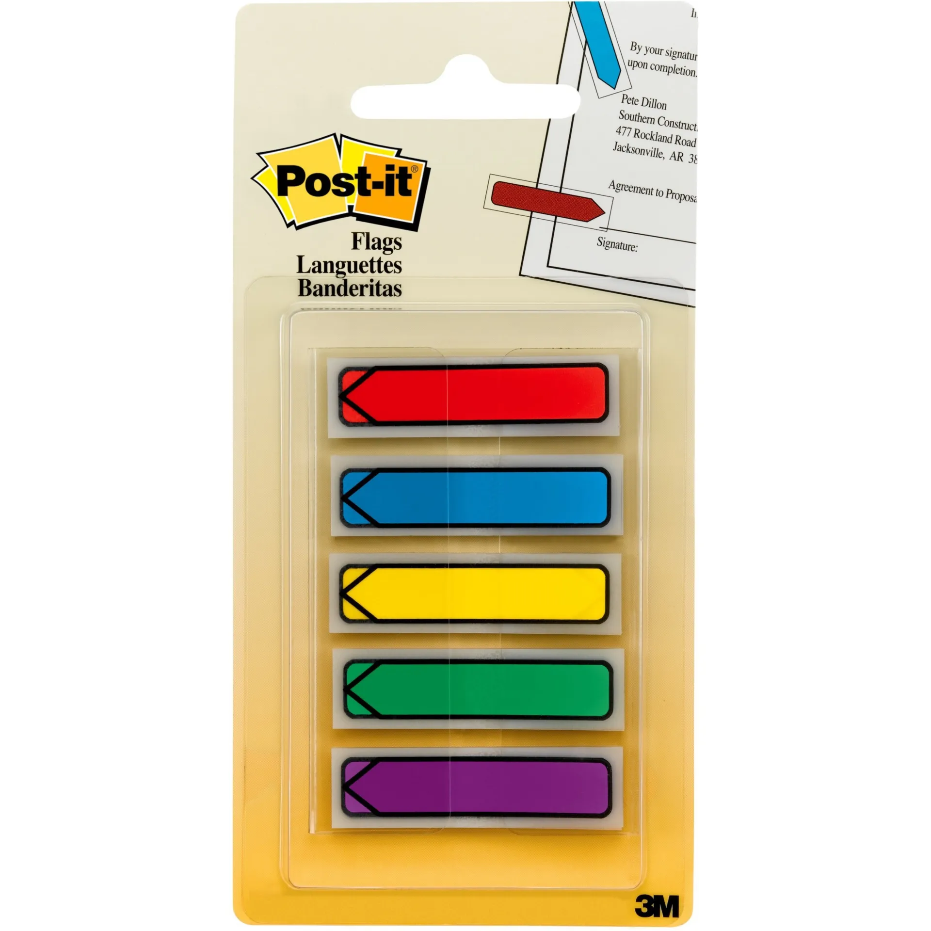 BANDERITAS POST IT COLORES BRILLANTES (C/5)