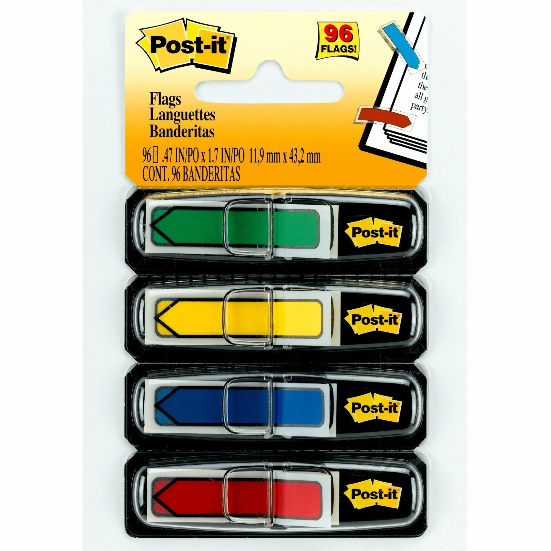 BANDERITAS POST IT COLORES BRILLANTES (C/4)
