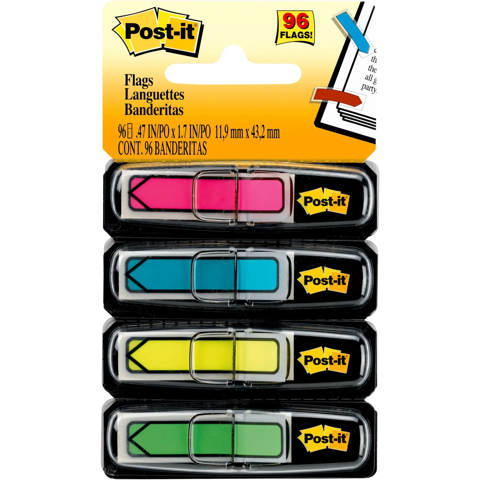BANDERITAS POST IT COLORES NEON (C/4)