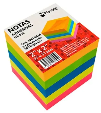 BLOC NOTAS 2 X 2 NEXTEP NEON