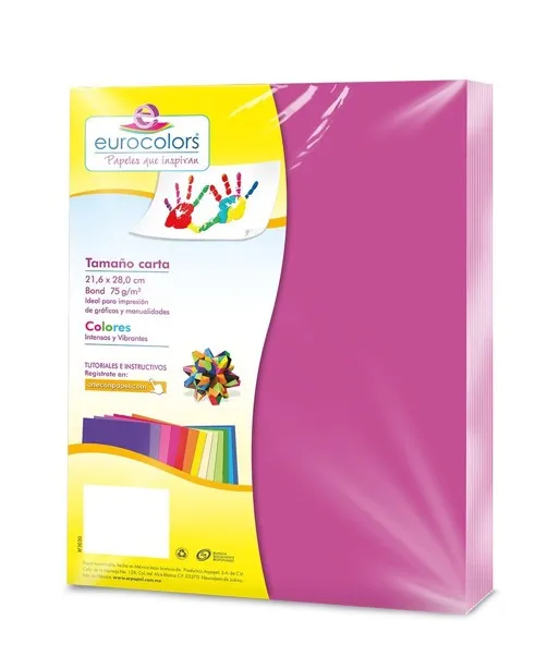 PAPEL BOND T/CARTA 75 GRS  PURPURA (C/100)