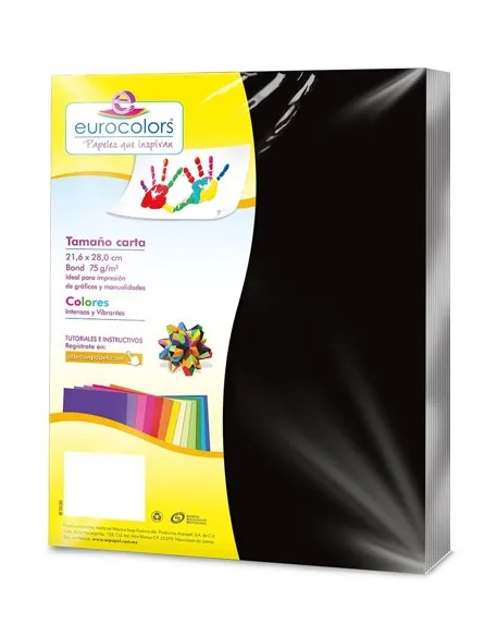 PAPEL BOND T/CARTA 75 GRS NEGRO (C/100)