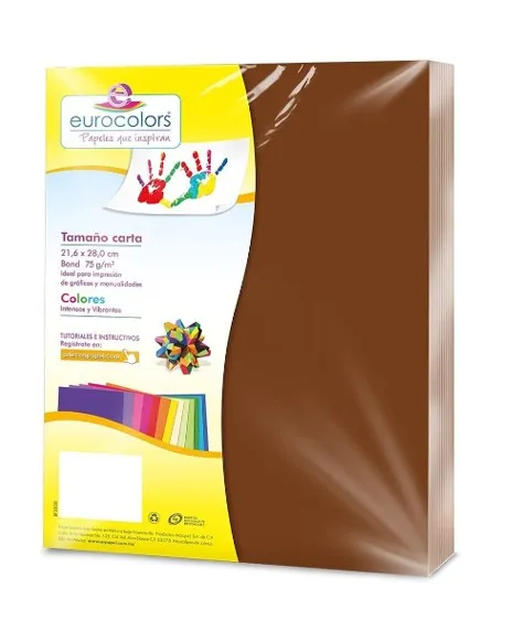 PAPEL BOND T/CARTA 75 GRS CAFÉ (C/100)