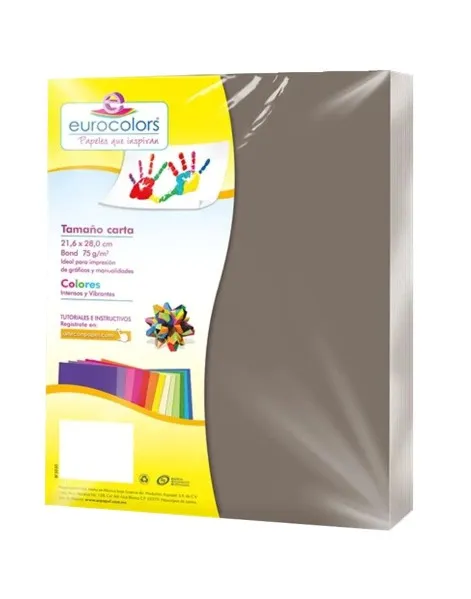 PAPEL BOND T/CARTA 75 GRS GRIS (C/100)