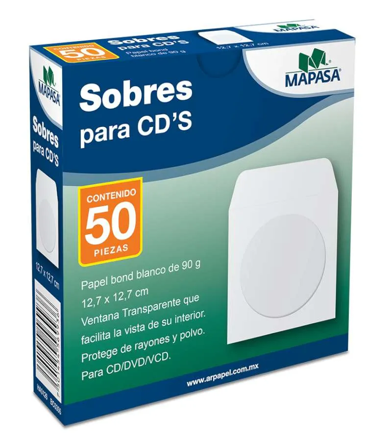 SOBRE BLANCO P/CD